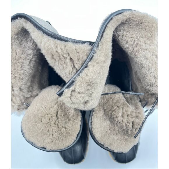 L.L. Bean Womens Signature Wicked Good Bean Boots 10" Grey Suede Size 9 Worn 1x - Picture 4 of 13